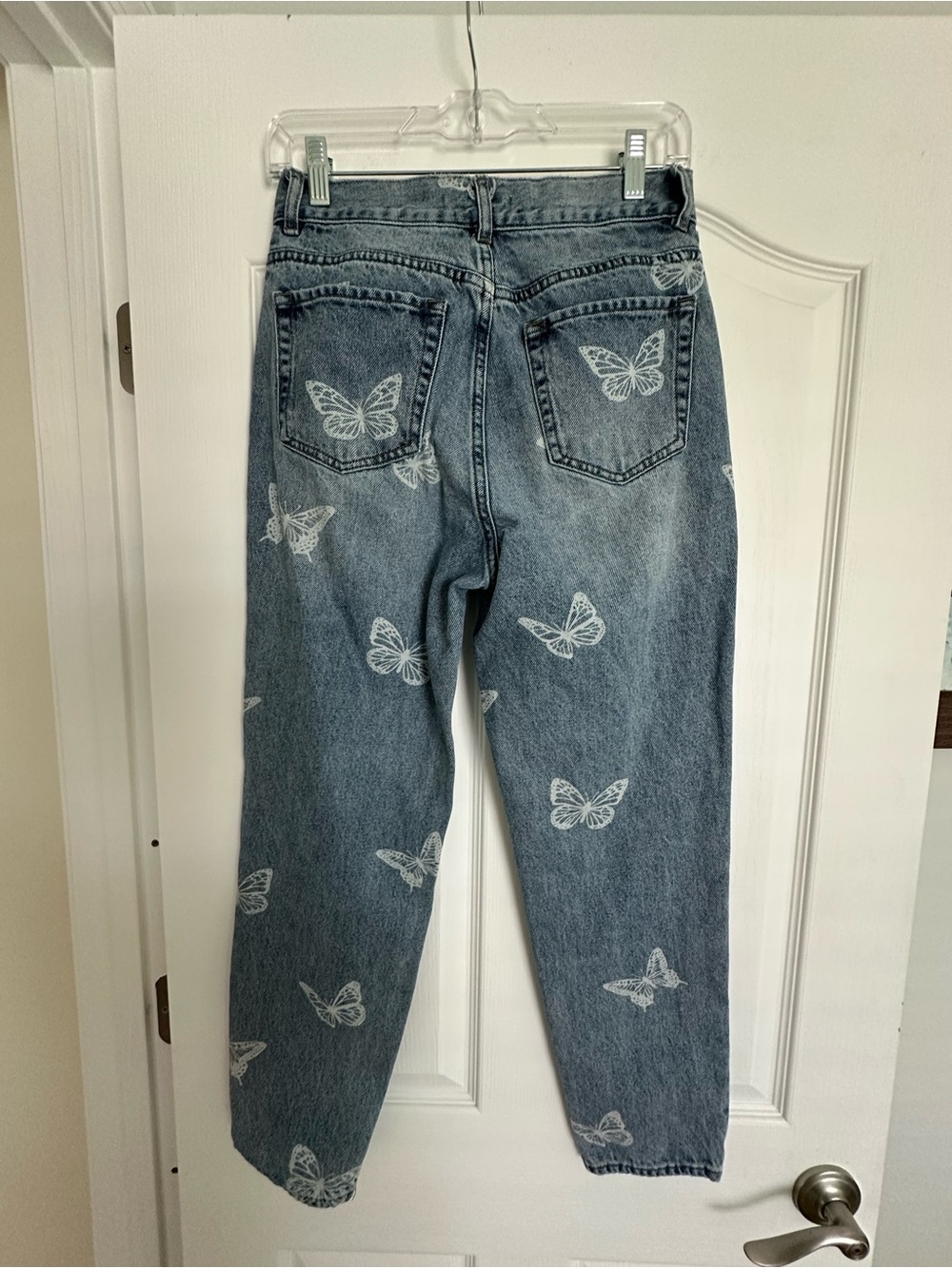 PacSun Women's Blue Denim Butterfly Boyfriend Jeans - Picture 3 of 6